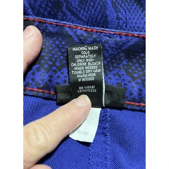 Lane Bryant Jeans Size 20 Leopard Animal Print Stretch Denim Purple - Picture 5 of 10